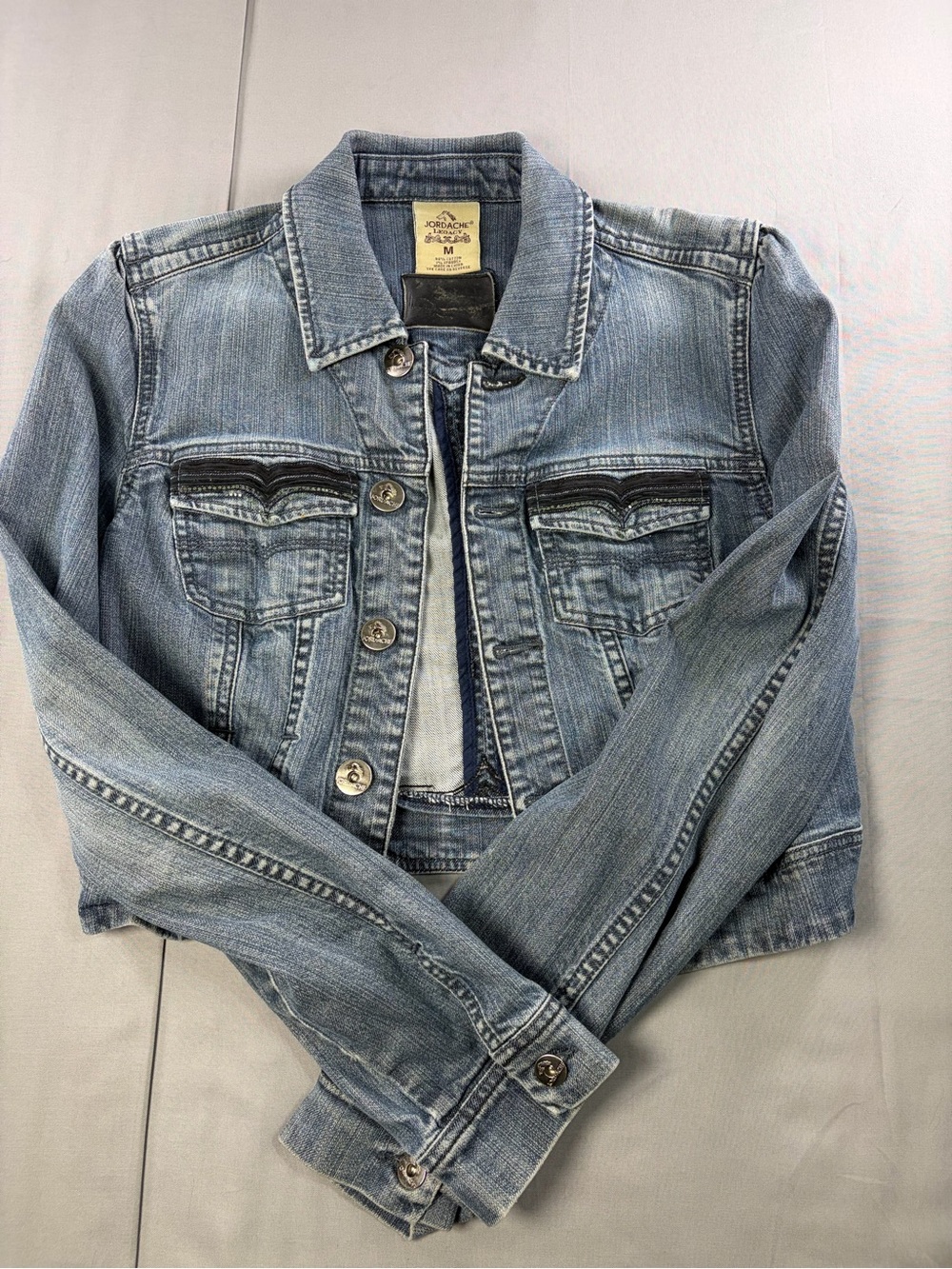 Jordache vintage Light Blue Denim Jacket - Classic Trucker Style